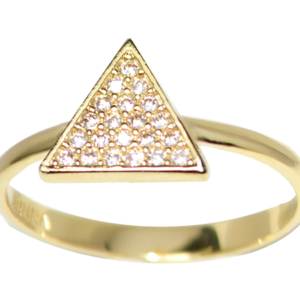 ANEL TRIANGULO COM MICROZIRCONIAS