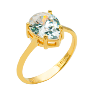 ANEL FINO GOTA ZIRCONIA BRANCA