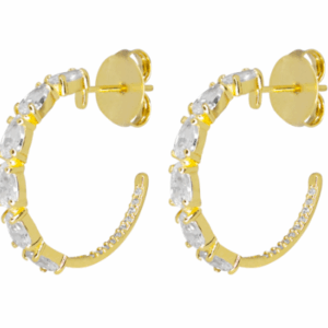 BRINCO ARGOLA COM ZIRCONIAS
