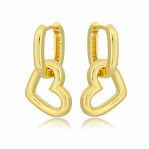 BRINCO ARGOLA COM CORACAO PENDURADO
