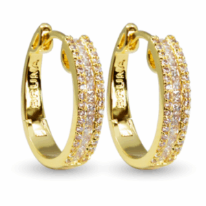 BRINCO ARGOLA CARRE ZIRCONIA BRANCA