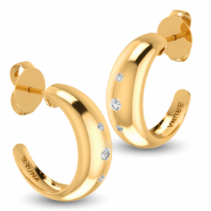 BRINCO 1/2 ARG. ABAULADA 3 ZIRCONIAS