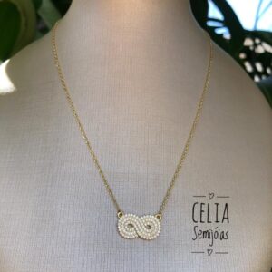 GARGANTILHA INFINITO EM ZIRCONIAS