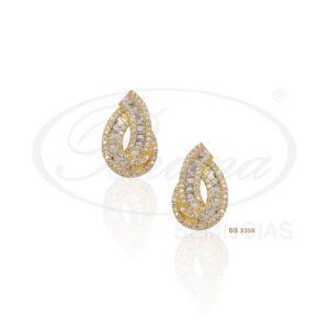 BRINCO GOTA ZIRCONIA BAGUETE COM MICROZIRCONIAS