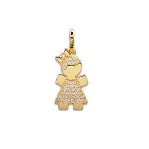 MEDALHA MENINA ZIRCONIA