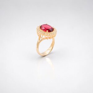 ANEL ZIRC C/ CRISTAL ROSA