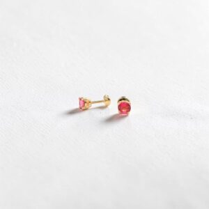BRINCO SOLITARIO ROSA PEQ - T.BABY